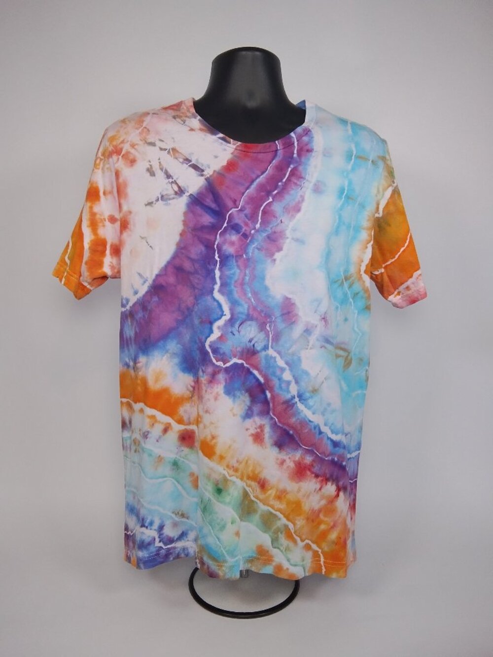 Large Unisex Bella-Canvas 3001C “Geode” Ice Dyed T-Shirt